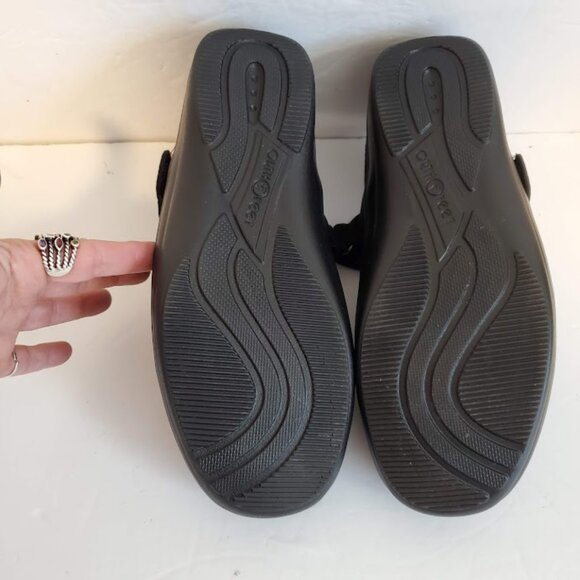 Orthofeet Springfield Black Mary Jane Diabetic Comfort Shoes 7.5 XX Wide 4E #827 - Picture 9 of 13